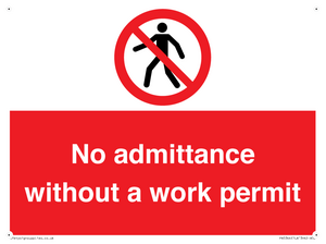No admittance without a permit